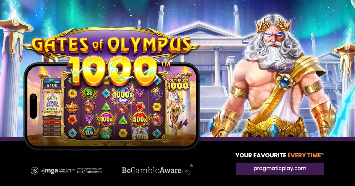 Gates of Olympus 1000 – Main Reel Grid with Greek Mythology Symbols